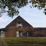 Projekt Stodoła Modern Farmhous elewacja boczna podstawa