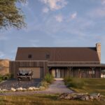 Projekt Stodoła Modern Farmhous elewacja frontowa podstawa