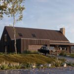 Projekt Stodoła Modern Farmhous perspektywa frontowa podstawa