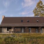 Projekt Stodoła Modern Farmhous weranda od ogrodu podstawa