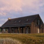 Projekt Stodoła Modern Farmhous zadaszony taras podstawa