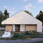 Projekt Stodoła S Solo Elewacja ogrodowa wersja podstawowa