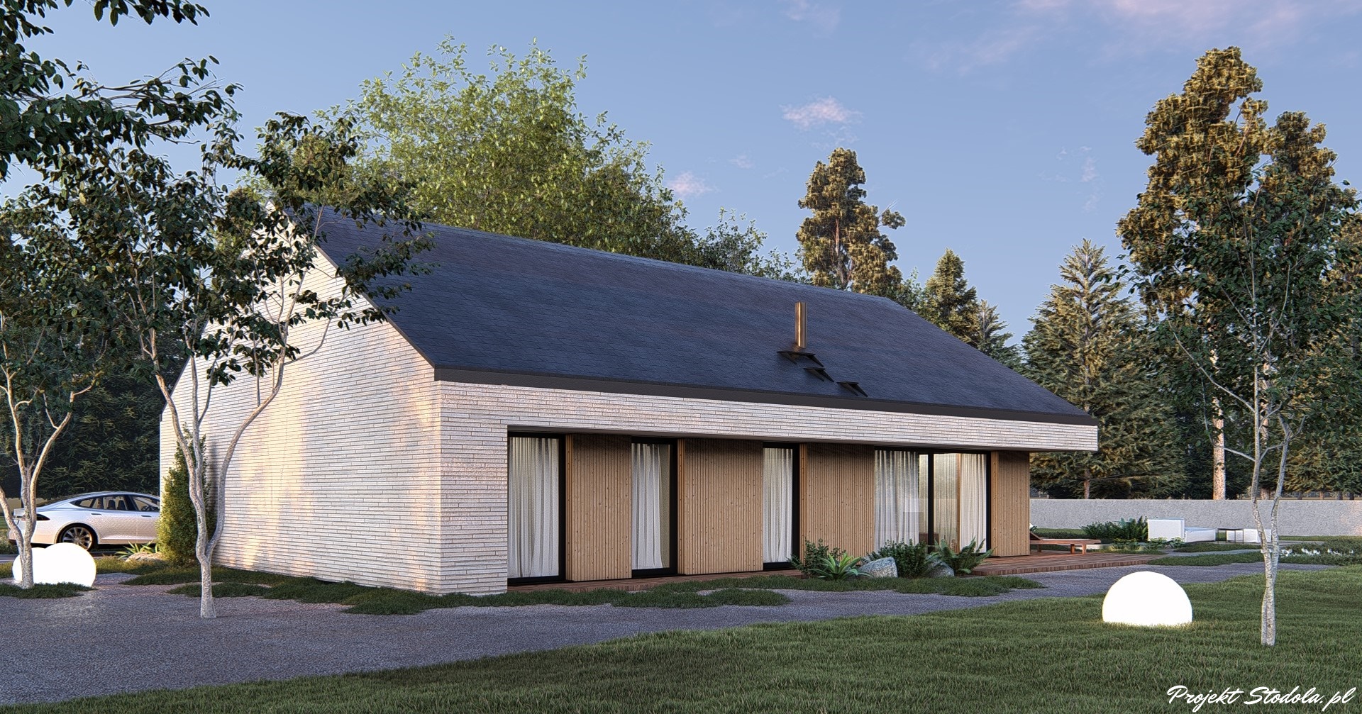 Projekt Stodoła S Solo Perspektywa boczna 2 wersja podstawowa