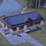 Projekt Stodoła FarmHouse aksonometria