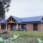 Projekt Stodoła FarmHouse widok ogród