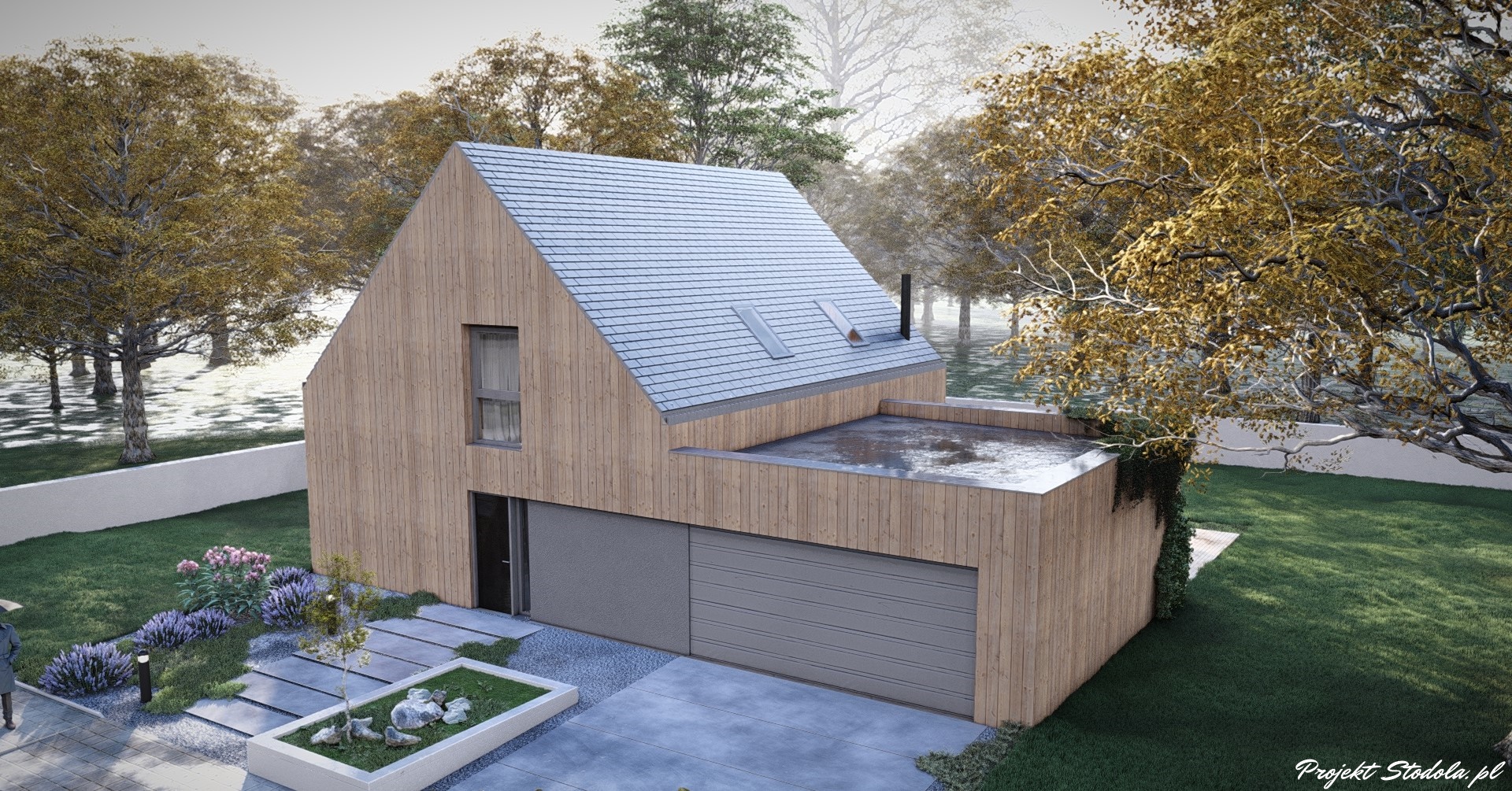 Projekt Stodoła Nano aksonometria