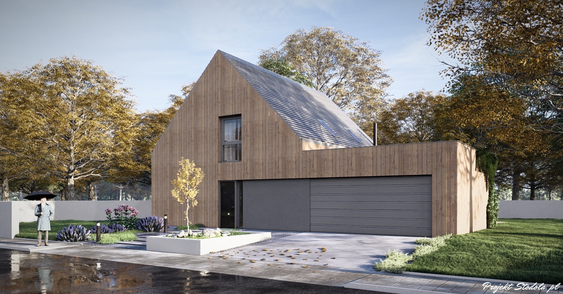 Projekt Stodoła Nano pespektywa frontowa