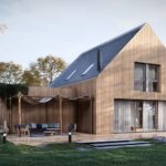 Projekt Stodoła Nano pespektywa ogrodowa