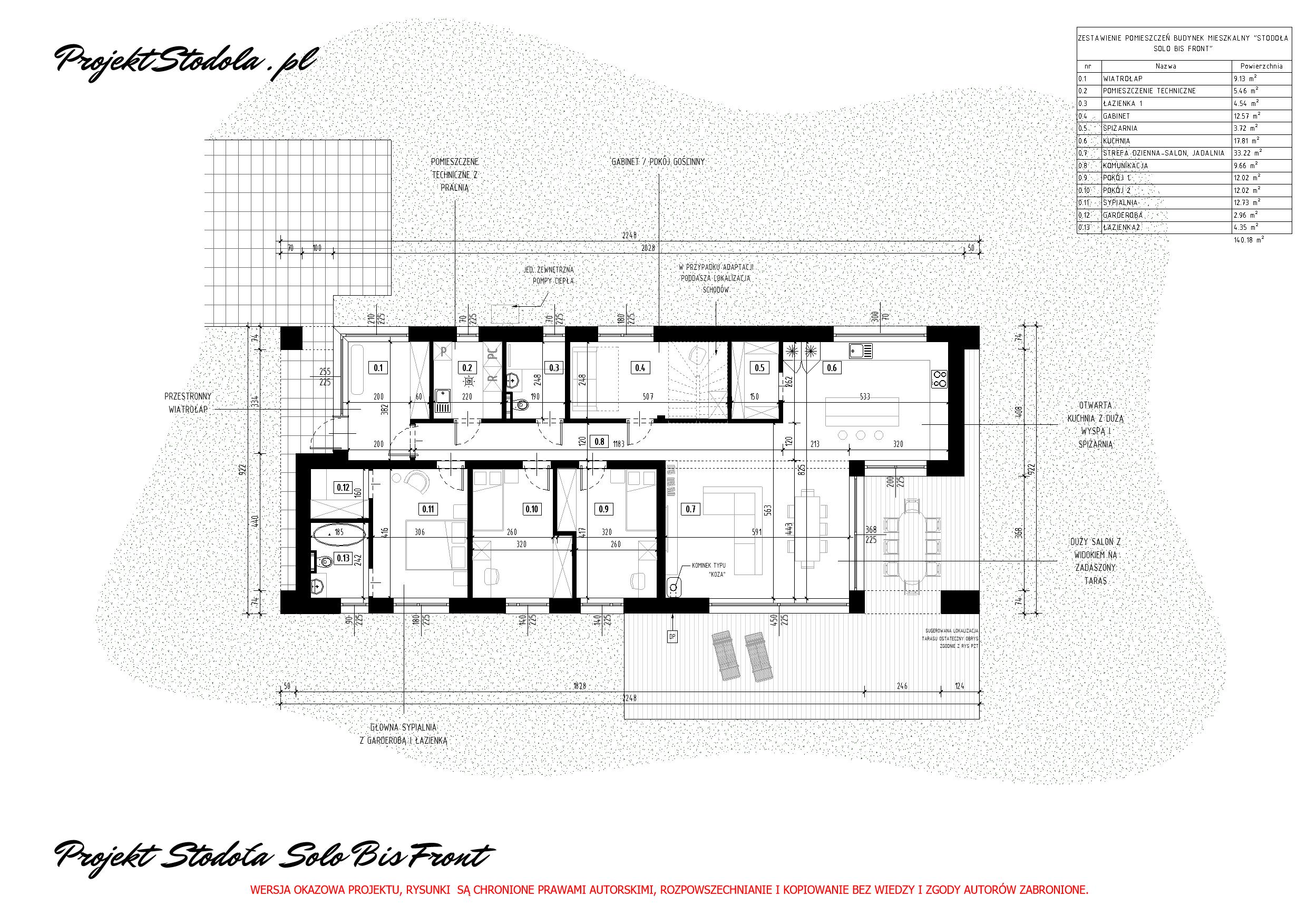 SOLO BIS FRONT podstawa_RZUT PARTERU