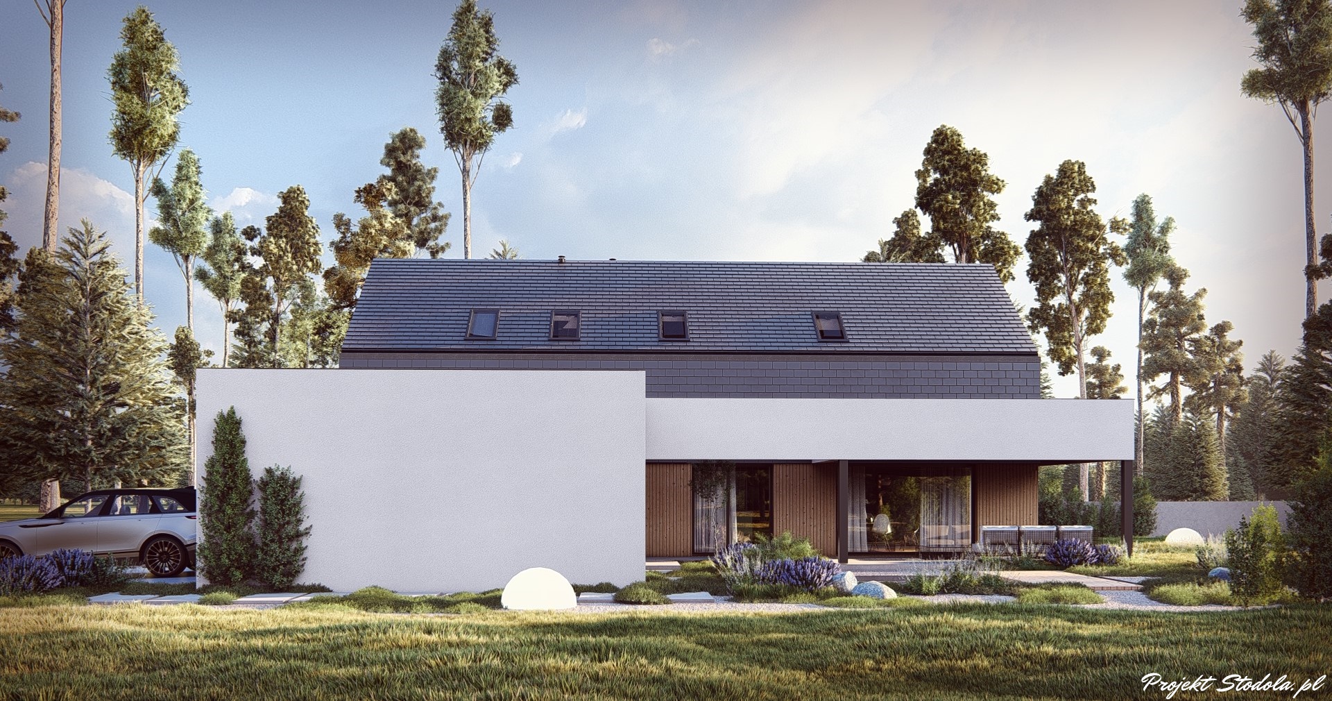 Projekt Stodoła Comfort + Elewacja Boczna