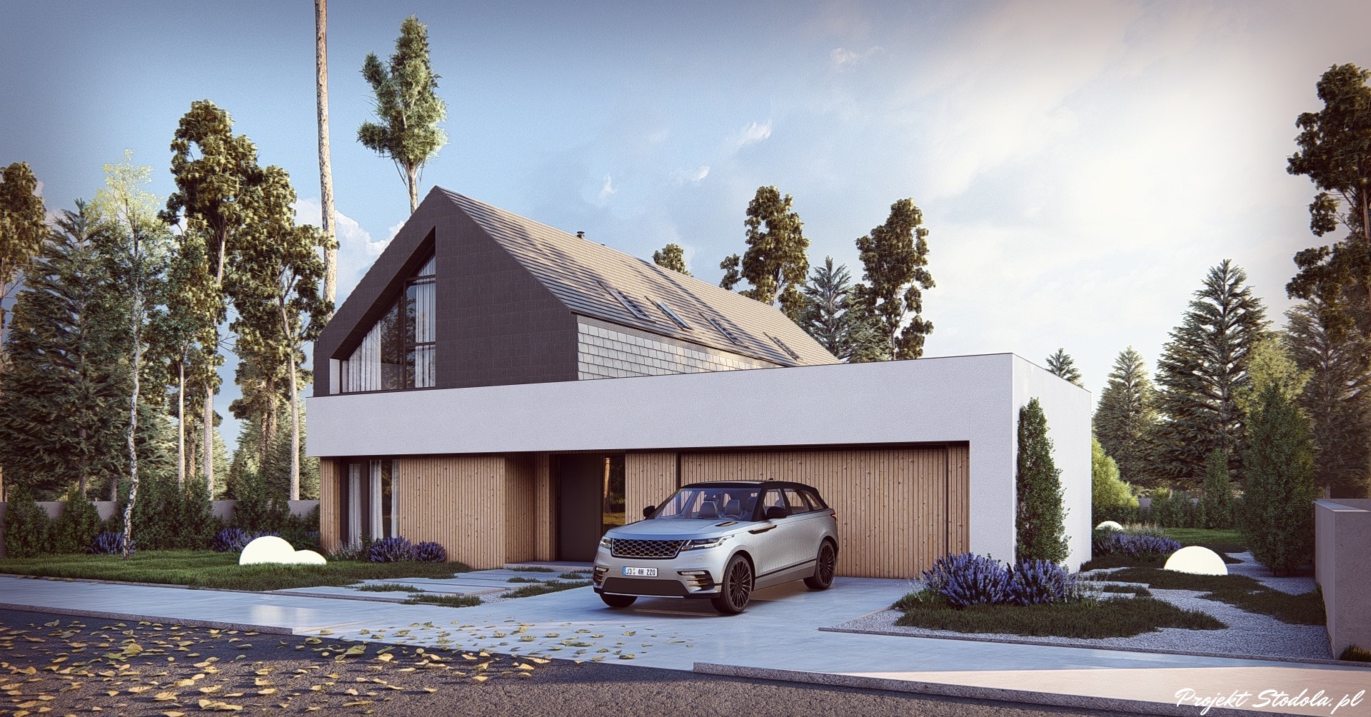 Projekt Stodoła Comfort + Perspektywa Frontowa