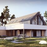 Projekt Stodoła Comfort + Perspektywa ogrodowa