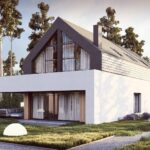 Projekt Stodoła Comfort + Perspektywa z domu