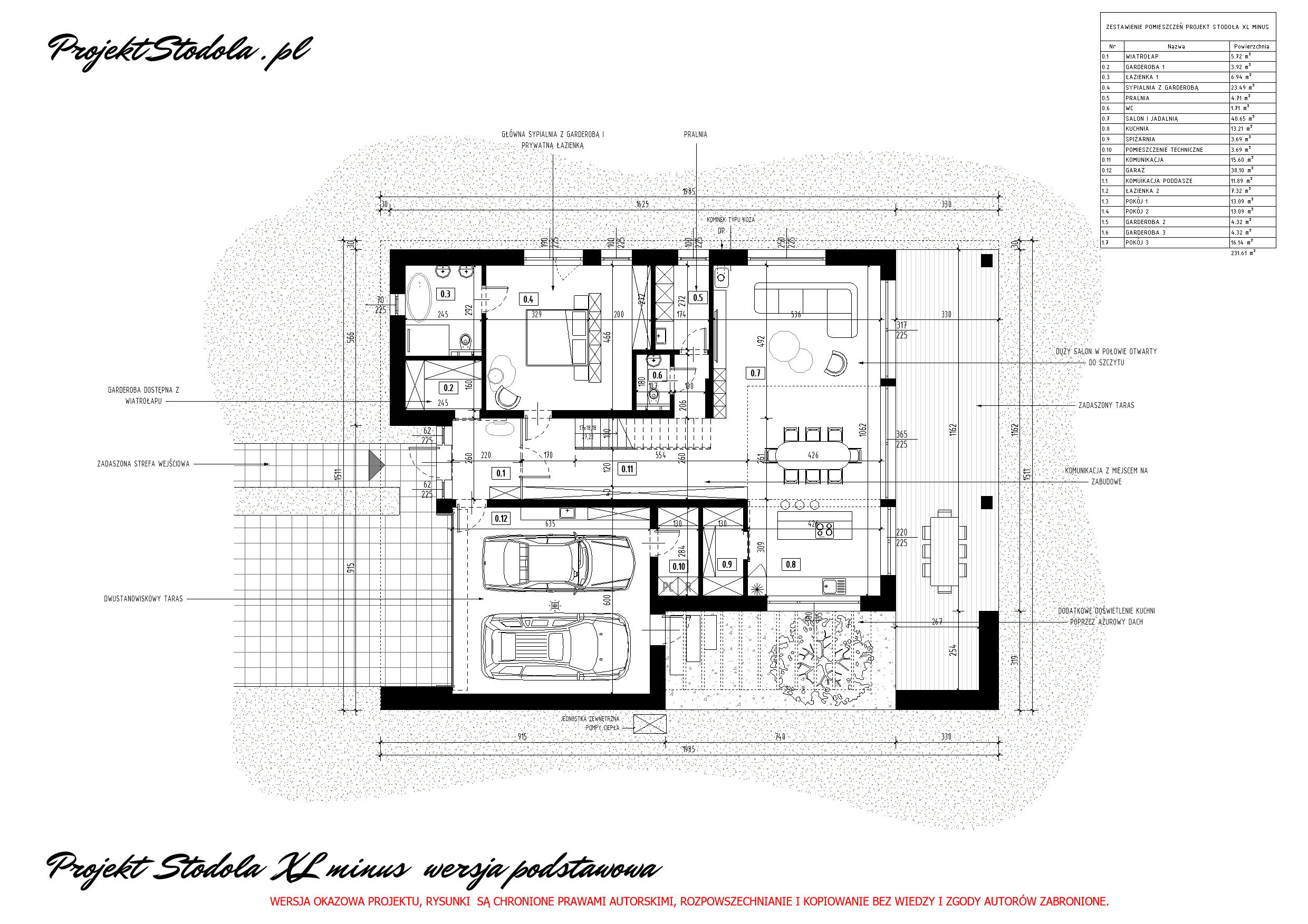 PROJEKT STODOŁA XL- WERSJA PODSTAWOWA PARTER