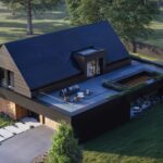 Projekt Stodoła XL Minus Aksonometria front