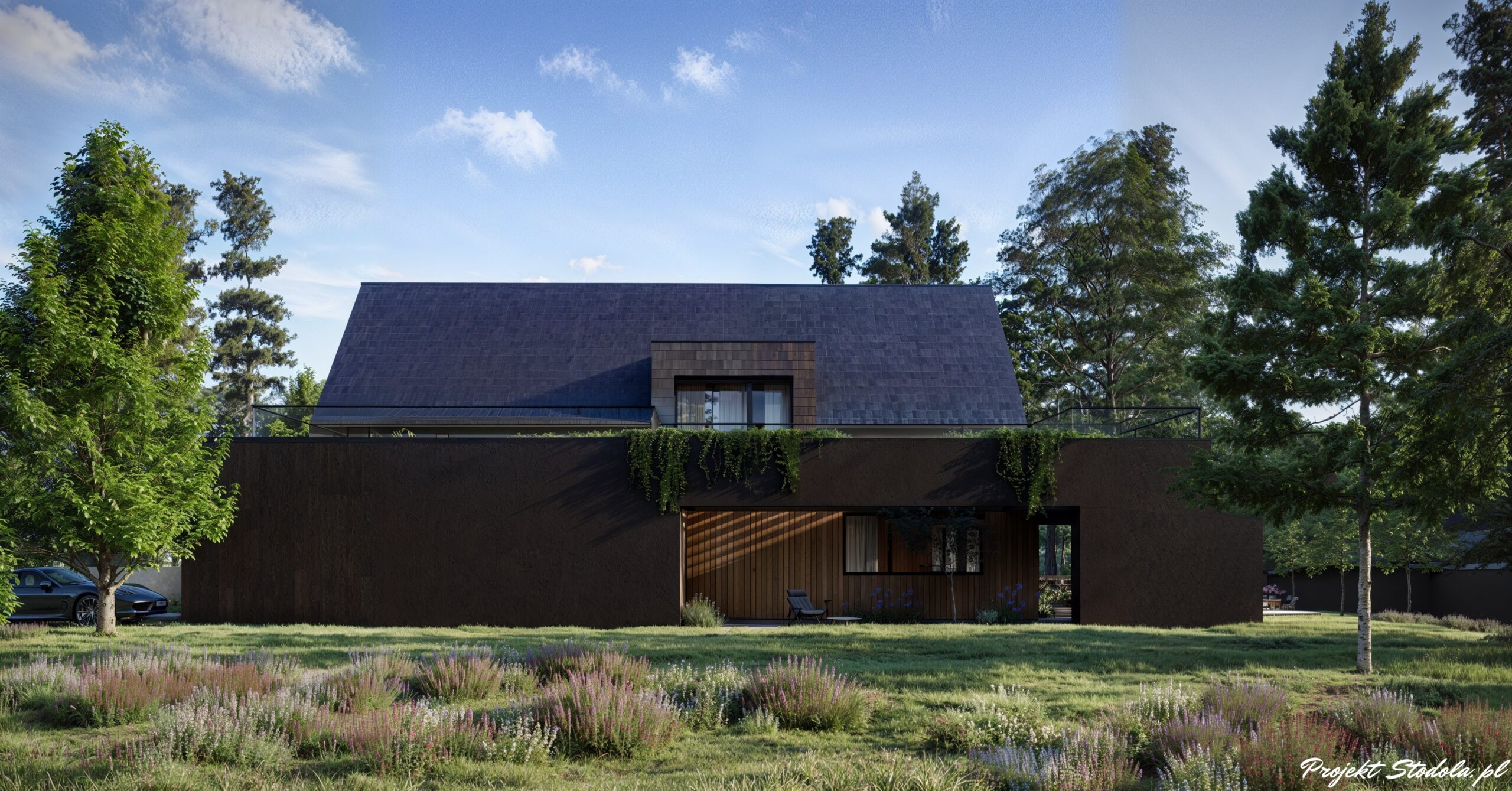 Projekt Stodoła XL Minus Elewacja boczna