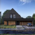 Projekt Stodoła XL Minus Elewacja frontowa k