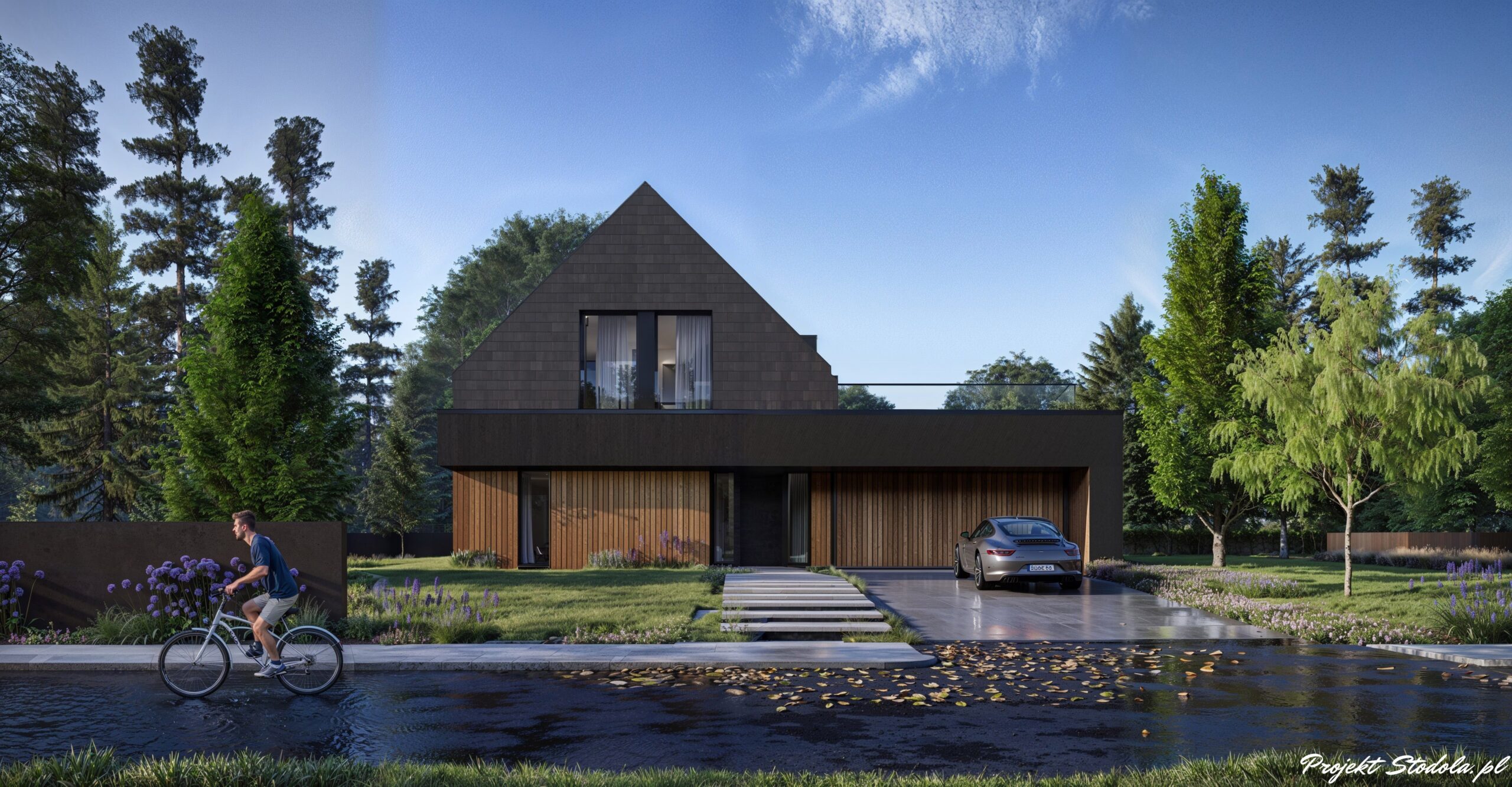 Projekt Stodoła XL Minus Elewacja frontowa k