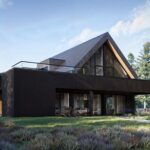 Projekt Stodoła XL Minus perspektywa ogrodowa