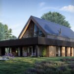 Projekt Stodoła XL Minus perspektywa ogrodowa 2